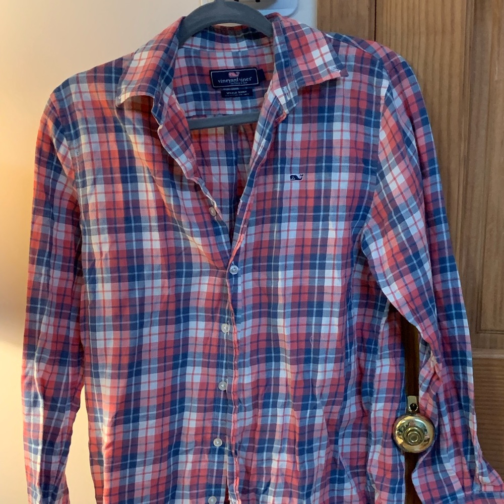 Vineyard Vines plaid button down shirt